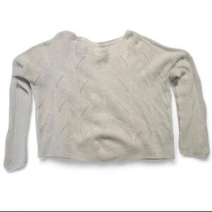 Anthropologie Crew Neck Cream Sweater